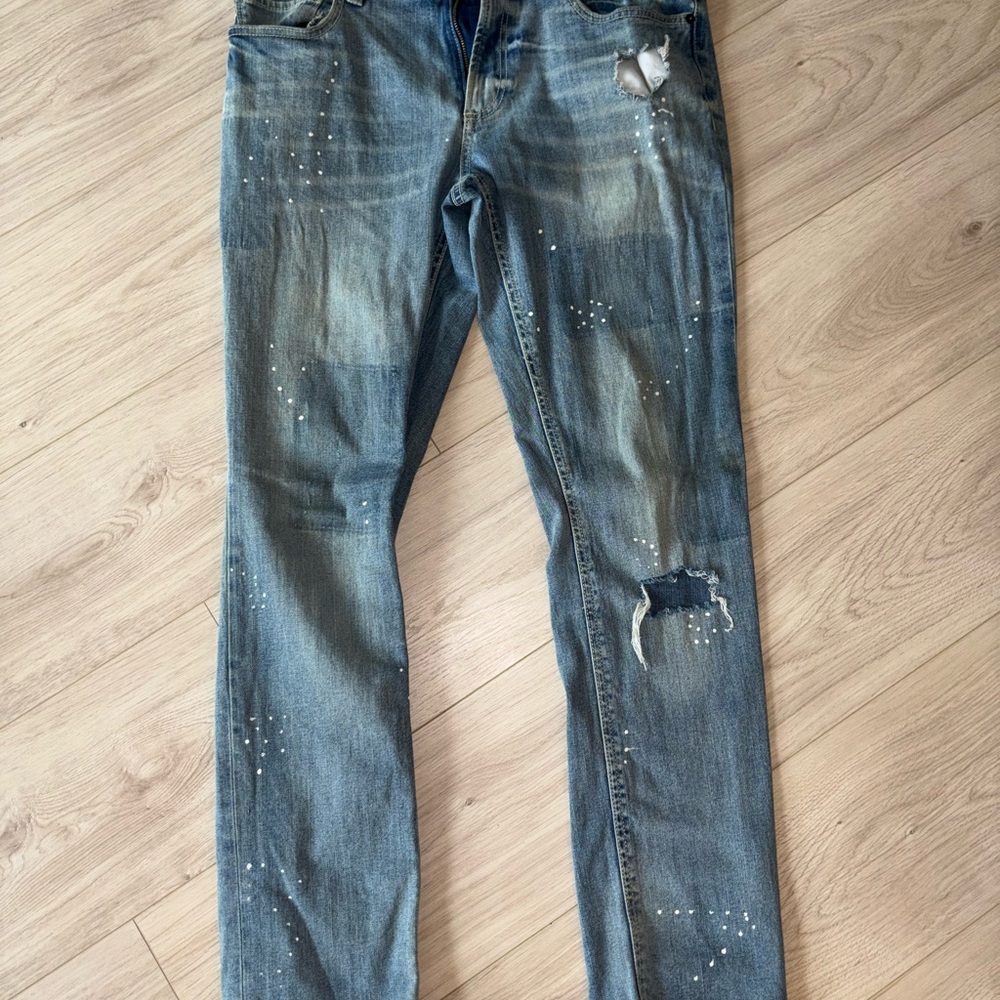 American Rag Blue Skinny Distressed Jeans